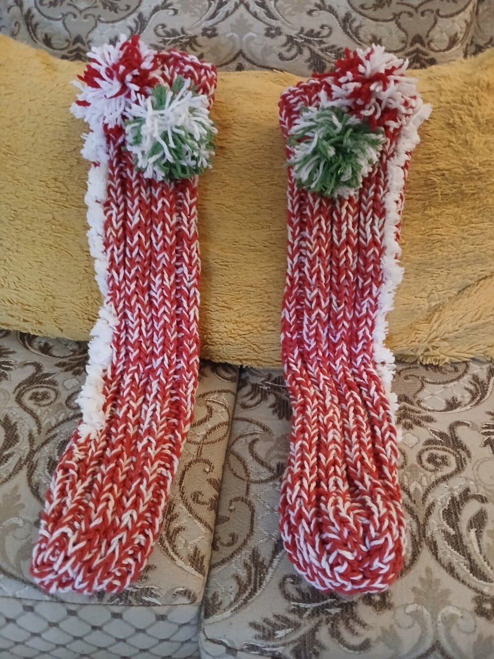 Knitted Tube Slippers. Handmade with love ❤️